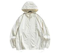 Vette Homme Mode Pure Couleur Fine Anti Soleil Vêtement Extérieur Loisirs Sport Voyage Capuche Coupe Regular Confortable Manches Longues Matière Légère Protection UV n155