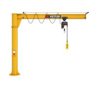 VETTER Krantechnik Vetter Grue à colonne pivotante PRIMUS système d’ancrage composite palan électrique 125 kg, 6,0 m Quantité:1