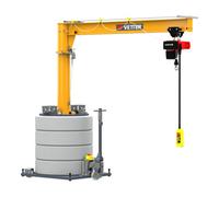 VETTER Krantechnik Vetter Grue pivotante mobile sur colonne MOBILUS MOB12-PR10-2,0 Palan électrique à chaîne 1000kg, 2,0m Quantité:1