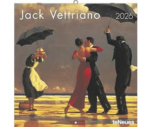 Vettriano, Jack - teNeues - Jack Vettriano 2026 - Calendrier mural d'art 30x30 cm (30x60 cm ouvert) | Calendrier en brochure avec 12 chefs-d'œuvre de l'artiste contemporain