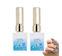 Vettsy 3D Nail Gel, 3D Water Drop Gel Top Coat Set-Top Coat No Wipe, Raindrop Bubble Effect, Gél 3D Nail Art pour Ongle & Colle à Ongles Sculpting Gél Polish Goutte de Rosée Transparent, Brillant
