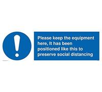 Veuillez garder l'équipement ici, il a été positionné comme cela pour préserver la distance sociale.