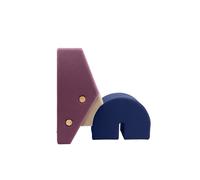 Veuillez Patienter pour Être Assis Fauteuil Keystone Figue Violet/ Blanc Cassé/ Bleu Marine