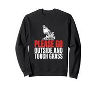 Veuillez Sortir et Toucher Grass Internet Culture Gamer Sweatshirt