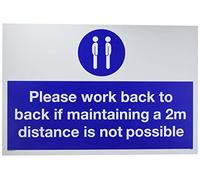 Veuillez travailler vers l'arrière si le maintien d'une distance de 2 m n'est pas possible.