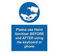 Veuillez utiliser un désinfectant pour les mains avant et après l'utilisation du clavier ou du téléphone.