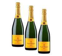 Veuve Clicquot Brut Champagne Carte Jaune 12.5% 75cl (Lot de 3)