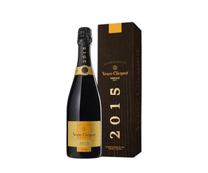 Veuve Clicquot Vintage 2015 Champagne 75cl 12,5% étui | Champagne AOC millésime 2015 12,5%. Notes de fruits, de biscuit et de brioche.