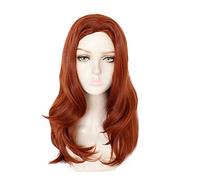 Veuve noire rouge foncé jaune dégradé perruque couleur mixte cheveux synthétiques Halloween carnaval fête Costume Cosplay perruques adulte KUYB8565