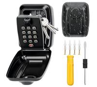 VEUWOLM Boîte à Clés Sécurisée Murale Boite a Clefs Securisee Exterieur, Boite a clé Étanche avec Code à 12 Chiffres, Grande, Étanche, Antirouille, Ultra-Robuste pour La Maison, Le Garage, Le Bureau