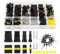 VEUWOLM Lot de 712 Connecteurs de Câble Étanches pour Voiture, Imperméable à l'eau Connecteur Kit, 1/2/3/4 Broches, Connecteurs Électriques pour Voiture, Moto, Vateau, Camion
