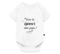 Veux-Tu Épouser Mon Papa Demande En Mariage Body Manches Courtes Bébé Bio | Proposition De Mariage
