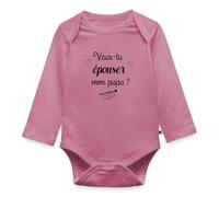 Veux-Tu Épouser Mon Papa Demande En Mariage Body Manches Longues Bébé Bio | Proposition De Mariage
