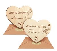 Veux-tu être ma Marraine, Veux-tu être Mon Parrain, 2Pcs Cadeau Parrain Marraine