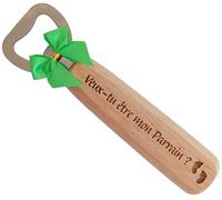 Veux-tu être mon Parrain - Décapsuleur en Bois Gravé et Personnalisé Cadeau Original Demande de Parrainage pour un Futur Parrain