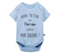 Veux Tu Être Mon Parrain Demande Baptême Body Manches Courtes Bébé Bio