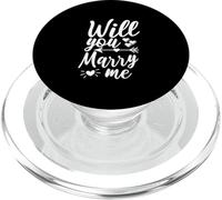 Veux-tu m'épouser Arrow Heart Fiançailles assorties de nouveaux mariés PopSockets PopGrip pour MagSafe