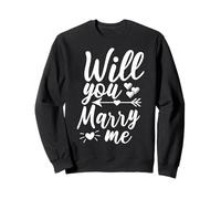Veux-tu m'épouser Arrow Heart Fiançailles assorties de nouveaux mariés Sweatshirt