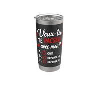 Veux-tu Te Pacser Avec Moi Couple amour Demande De Pacs Gobelet isotherme en acier inoxydable double paroi