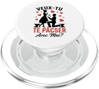 Veux-tu Te Pacser avec Moi Couple Amour Demande De Pacs PopSockets PopGrip pour MagSafe