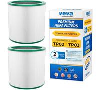 VEVA Lot de 2 filtres HEPA de rechange pour purificateur d'air, compatibles avec les modèles Dyson Pure Cool Link TP01, TP02, TP03 et BP01