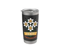Vevey Switzerland Fleur de narcisse sauvage Gobelet isotherme en acier inoxydable double paroi
