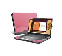 VEVOOD Housse pour ordinateur portable Dell Latitude 5550 2 en 1 | Latitude 5540 5530 5520 ordinateur portable tout compris 15,6" en cuir synthétique avec poche intérieure (rose)