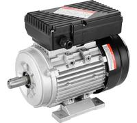 VEVOR 0,55 kW Moteur électrique 1400 tr/min, AC 220-240 V, 4,5 A, 80, cadre B3, moteur de compresseur d'air monophasé, arbre cannelé 19 mm, rotation à droite/gauche pour machines agricoles et outils g