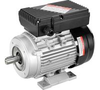 VEVOR 0,55 kW Moteur électrique 1400 tr/min, AC 220-240 V, 4,5 A, 80, cadre B34, moteur de compresseur d'air monophasé, arbre cannelé 19 mm, rotation droite/gauche pour machines agricoles et outils gé