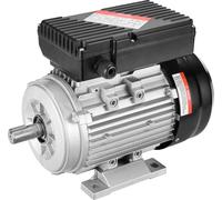 VEVOR 0,75 kW Moteur électrique 1400 tr/min, AC 220~240 V 5,45 A, 80, cadre B3, moteur de compresseur d'air monophasé, arbre cannelé 19 mm, rotation à droite/gauche pour machines agricoles et outils g