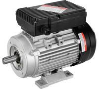 VEVOR 0,75 kW Moteur électrique 1400 tr/min, AC 220-240 V, 5,45 A, 80, cadre B34, moteur de compresseur d'air monophasé, arbre cannelé 19 mm, rotation droite/gauche pour machines agricoles et outils g