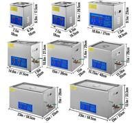 VEVOR 1.3L 2L 3L 6L 10L 15L 22L 30L nettoyeur à ultrasons lave-vaisselle Machine à laver Portable lave-vaisselle appareils ménagers à ultrasons 6L-180W