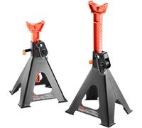 VEVOE 1 Paire de Chandelles de Levage Capacité 6 tonnes Chandelle de Voiture Réglable en Hauteur 360-585 mm en Acier Double Verrouillage Aides pour Soulever des Véhicules Auto SUV Atelier Dépannage