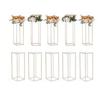 VEVOR 10PCS Support de Fleurs de Mariage 80 cm Porte-fleurs Métal Doré Centre de Table Mariage Vase Géométrique Stratifié Acrylique Présentoir Floral pour Réception Événement Décoration de Fête Maison