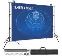 VEVOR 11.5 x 9.6 ft Heavy Duty Backdrop Stand, Height Adjustable Photography Backdrop Stand, Background Support System with 6 Clamps and A Carry Bag, for Party, Wedding, Display, Photo
