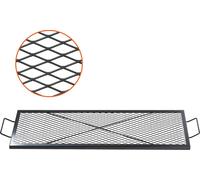VEVOR Grille de Cuisson Rectangulaire 111x38 cm Grille de Barbecue en Acier Capacité de Charge de 20 kg Matériel Ustensile avec Marque en X pour Foyer Braséro BBQ Grillade Pique-Nique Camping Jardin