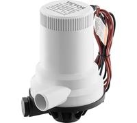 VEVOR 12 V 1600 GPH Pompe d'aération de réservoir à passage direct pour double entrée, boîtier ABA, pompe d'aération de réservoir résistante à la corrosion pour l'eau douce et l'eau salée