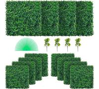 VEVOR 12 x Haie de lierre artificiel Clôture pare-vue Feuilles artificielles Clôture de balcon