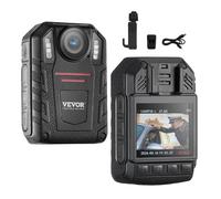 VEVOR 1440P Caméra-Piéton pour Police 64G avec Batterie 2850 mAh Vision Nocturne