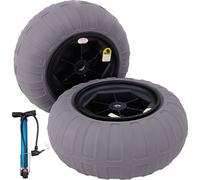 VEVOR 15,7 pouces roues ballon Pneus, TPU roues de plage Pneus de sable ballon de rechange 80 kg capacité de charge 2-3 PSI basse pression, pour chariot kayak chariot canoë chariot de plage chariot de