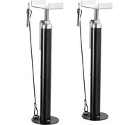 VEVOR 2 pcs. Kit de support extensible Camping-car 2,27 t Chacun, Hauteur réglable 500-1230 mm Support, Tubes d'acier de 2 mm d'épaisseur pour remorques, camping-cars, etc. Argent Accessoires pour car