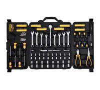 VEVOR Coffret d'Outils de Mécanicien 221PCs, Douilles 1/4" 3/8" SAE et Métrique, Kit d'Outils de Mécanicien avec Embouts, Clés, Poignée à Cliquet, Accessoires et Étui, pour Réparation Automobile
