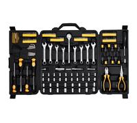 VEVOR Coffret d'Outils de Mécanicien 221PCs, Douilles 1/4" 3/8" SAE et Métrique, Kit d'Outils de Mécanicien avec Embouts, Clés, Poignée à Cliquet, Accessoires et Étui, pour Réparation Automobile