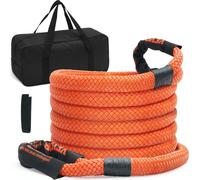 VEVOR 25 mm x 6 m Câble de remorquage 17237 kg, Sangle de remorquage offroad haute performance, Sangle de sauvetage extrêmement résistante avec 30 % d'énergie d'élasticité pour Jeep Auto Camion ATV UT