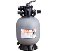 VEVOR 25023BX 40,6 cm, débit jusqu'à 35 GPM, système de Sable au-Dessus de la Piscine enterrée avec Valve Multi-Ports à 7 Voies, Filtre, Lavage à Contre-Lavage, rinçage, recirculation, déchets, Hiver