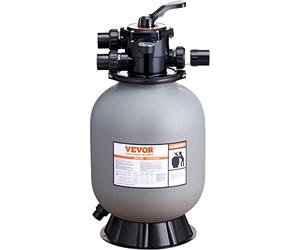 VEVOR 25023BX 40,6 cm, débit jusqu'à 35 GPM, système de Sable au-Dessus de la Piscine enterrée avec Valve Multi-Ports à 7 Voies, Filtre, Lavage à Contre-Lavage, rinçage, recirculation, déchets, Hiver