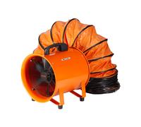 VEVOR Ventilateur d'Extraction 255 W Extracteur d'Air Conduit Industriel 254 mm Tuyau d'Extraction 5 m Volume d'Air 2922 m3/h Ventilateur Évacuation d'Air pour Extraire Fumée Maison Travail