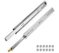 VEVOR 2PCS Glissières Tiroirs Verrouillables 113 kg Coulisses Tiroirs 76x5,3x1,92 cm en Acier Laminé à Froid Épaisseur 2 mm Charge Lourde Rails avec Verrouillage pour Meubles Armoires Bureaux Maisons