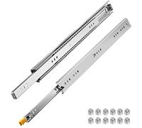 VEVOR 2PCS Glissières Tiroirs Verrouillables 113 kg Coulisses Tiroirs 91x5,3x1,92 cm en Acier Laminé à Froid Épaisseur 2 mm Charge Lourde Rails avec Verrouillage pour Meubles Armoires Bureaux Maisons