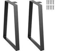 VEVOR Pieds de table trapézoïdaux de remplacement 40,6 cm Acier massif 181 kg – Lot de 2 Noirs